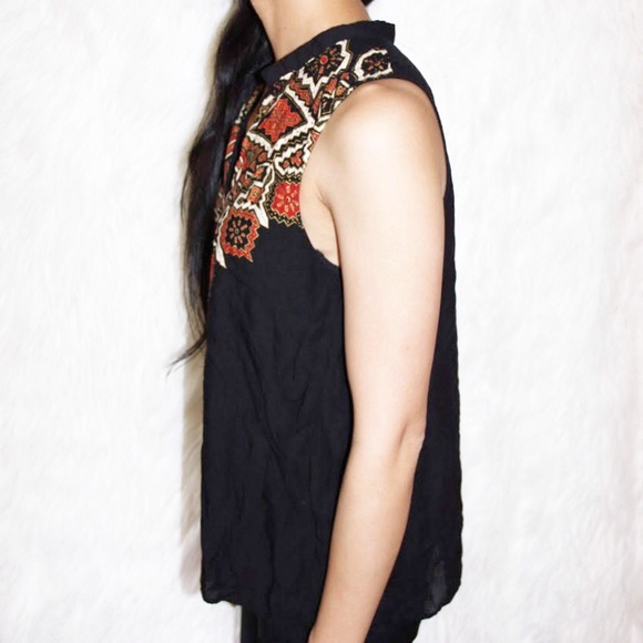 💎 H&M versatile ethnic boho tribal accent blouse - Picture 4 of 8